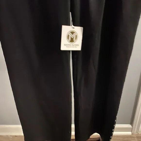 Marie Oliver Black Carter Grommet Lined Pants - Wide Leg Sz 6 and Sz 4 - Picture 6 of 6